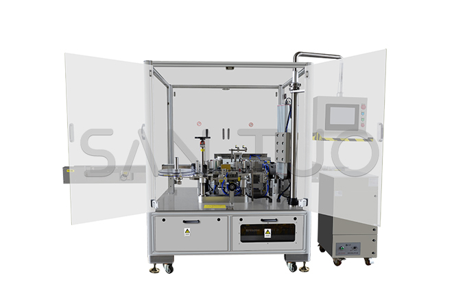Lipstick tube bottom labeling machine