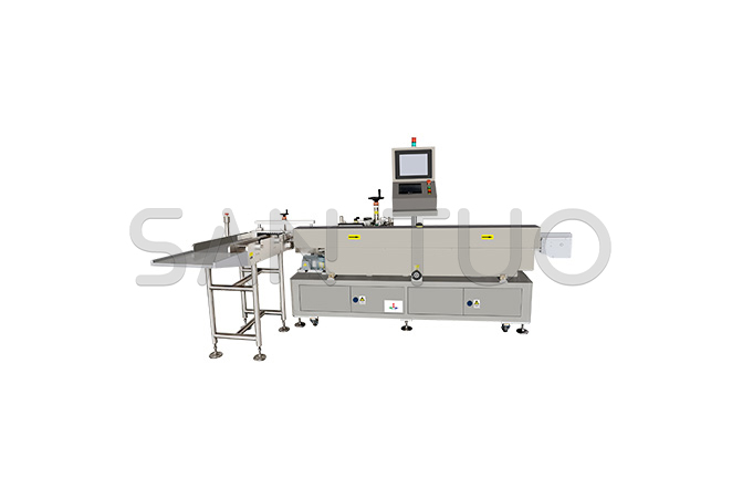 Linear small round bottle lamp inspection and labeling system